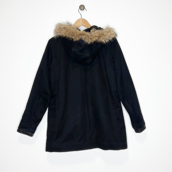 Maje Coat with Fur Hood - Picture 2 of 15